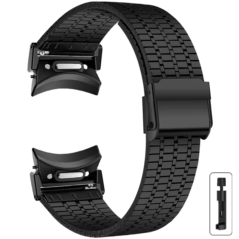 Elegant Stainless Steel Metal Watch Band Bracelet - No Gaps Design