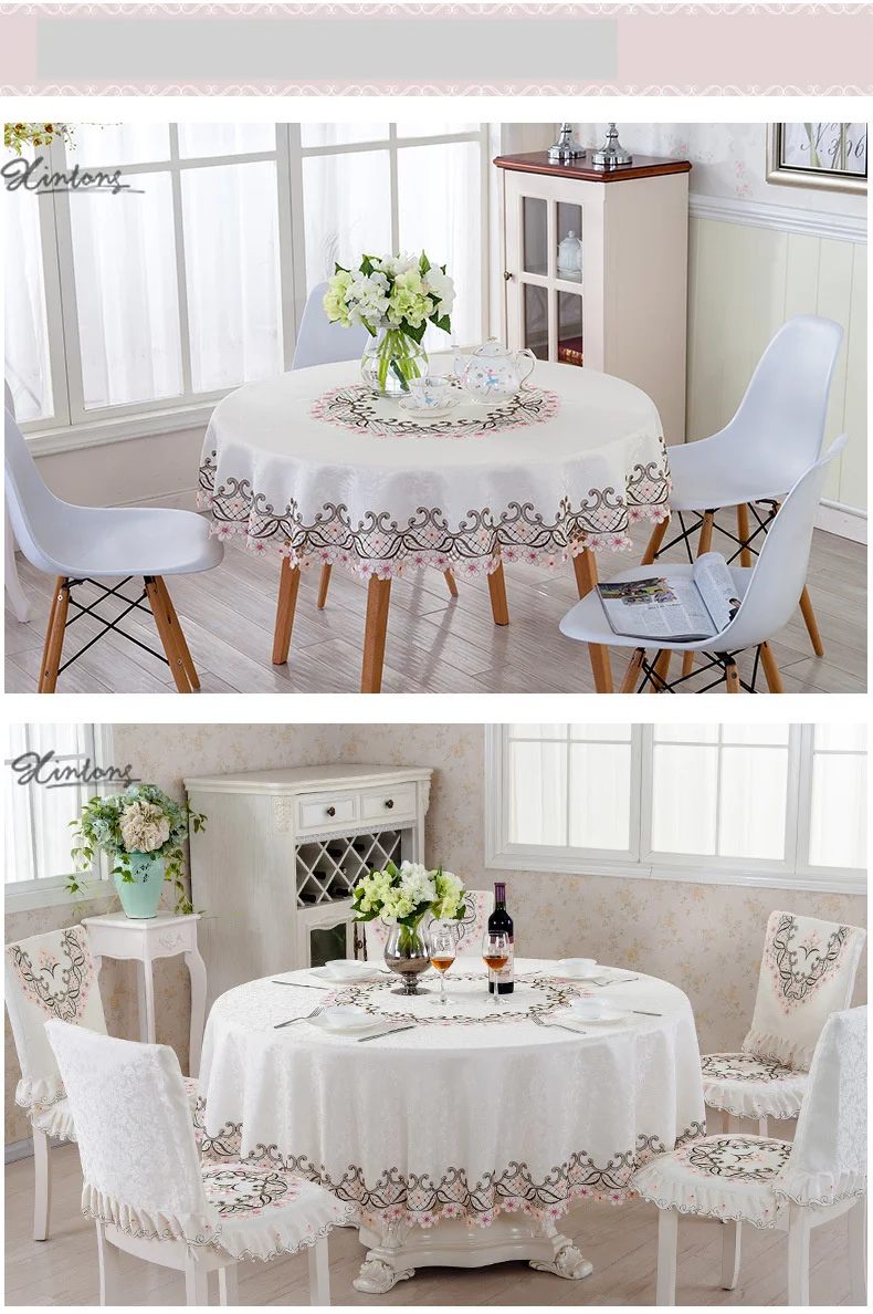 European style polyester coffee table tablecloth, dining table cloth, chair cushion, chair cover, table cloth, dustproof_voghion.com