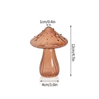 2023 Creative Mushroom Glass Vase Plant Hydroponic Terrarium Art Plant Hydroponic Table Vase Glass Crafts DIY Table Decoration 6
