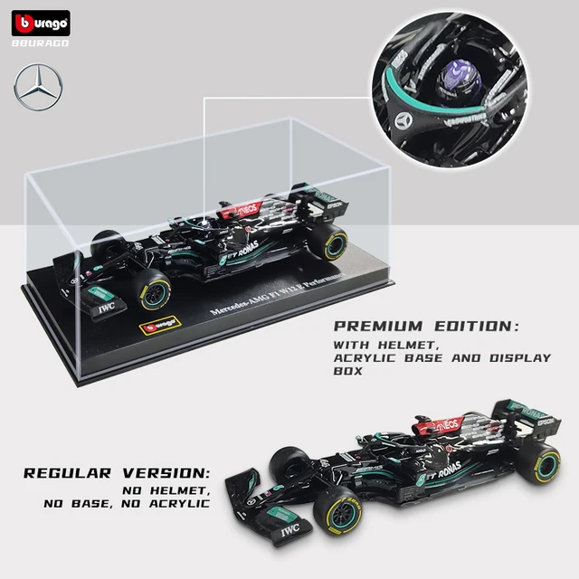 Bburago 1:43 Mercedes Benz-AMG Diecast Model Car F1 Team Driver Racing Formula Cars Static Toy W12 W10#44 #77 2
