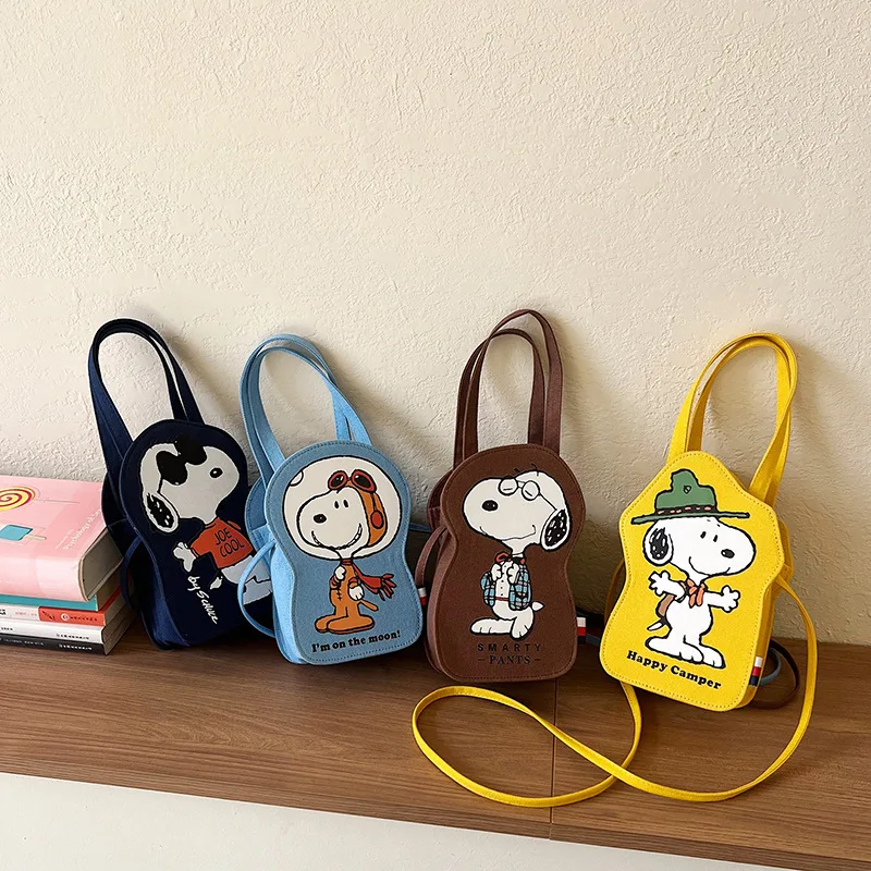 

Miniso мультяшная Милая Снупи портативная Холщовая Сумка для ручных мячей кавайная ручная сумка для хранения монет креативный подарок аксессуары для анимации