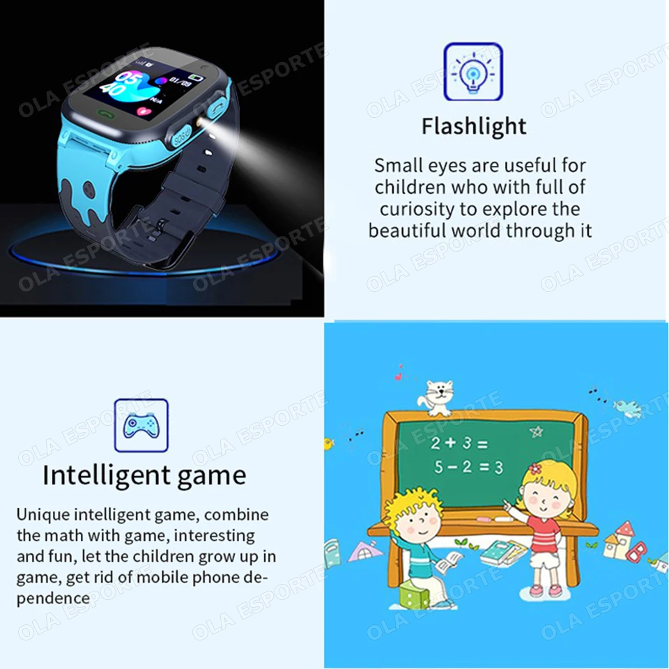 2025 New Kids Smart Watch Child HD Touch Screen Call Games SOS GPS Positioning Smartwatch Boy Girl Children Gift For Android IOS