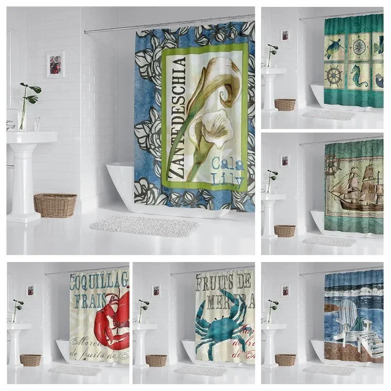 

House hold waterproof fabric household shower curtain accessories shower curtain240 * 200 home Animal retro style shower curtain