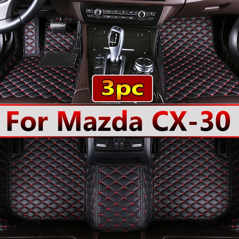 

Car Floor Mats For Mazda CX-30 DM 2020 2021 2022 2023 CX30 CX 30 Waterproof Durable Carpet Leather Mat Full Set Car Accessories