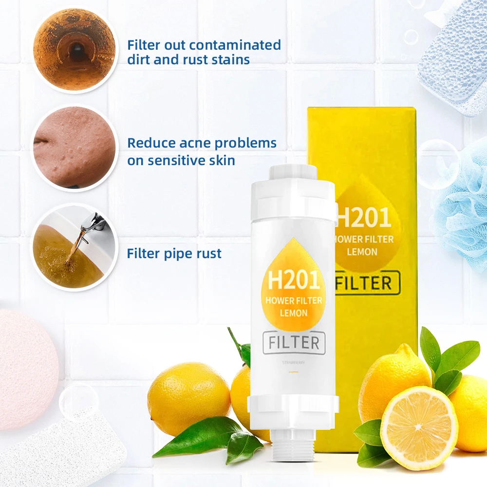 Vitamin C Shower Head Filter,Scented Bathing Shower Filter,Chlorine Removal Water Softener ,Natural Vitamin C Shower Filter 2