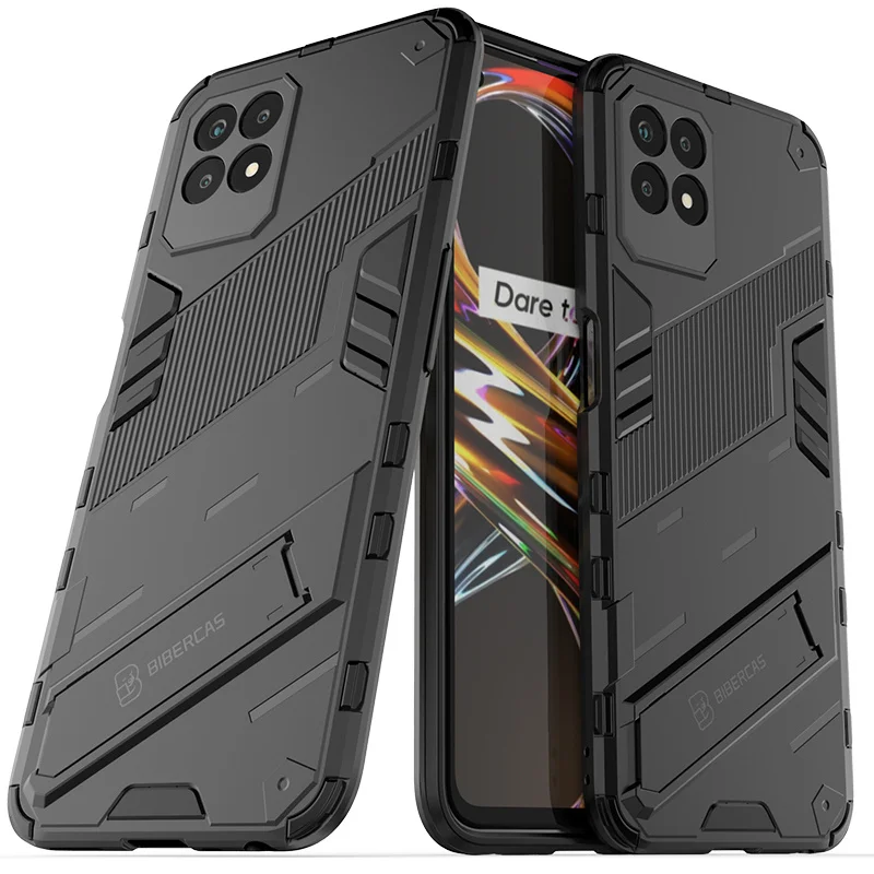 

Чехол для OPPO Realme 8i, противоударный чехол-подставка, бампер, армированный задний Чехол для Realmi 8 i Realme8i, автомобильный магнитный держатель, чехол для телефона, чехол