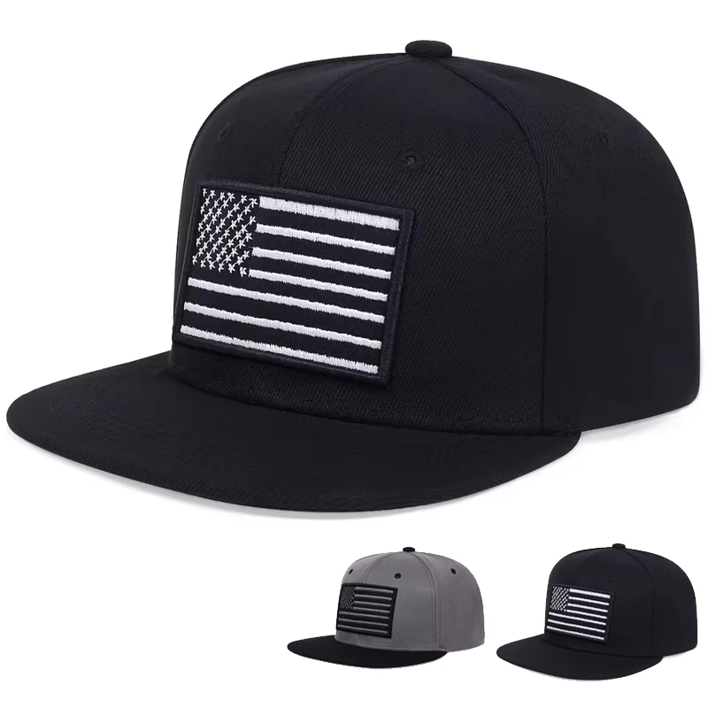 Unisex Amerikanische Flagge Stickerei Hip-Hop Hüte Frühling Herbst Outdoor Einstellbare Casual Baseball Caps Sonnenschutz Hut Sport Kappe – Detail 1