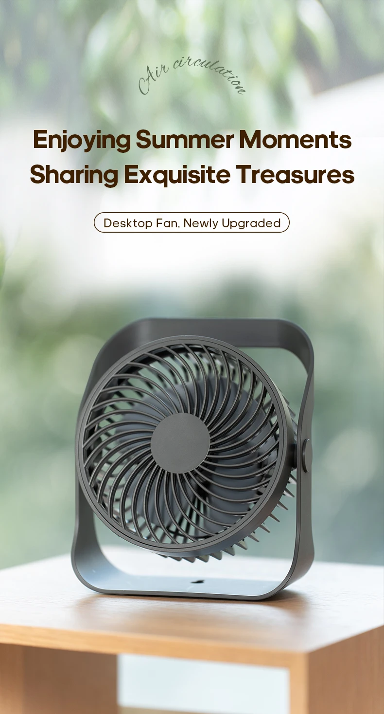 Description Picture 2 of itemNewest Multifunctional Desktop Fan USB Portable Mini Wall Fan Home 2000mAh Air cooler Low-Noise with Hook for Home Outdoor
