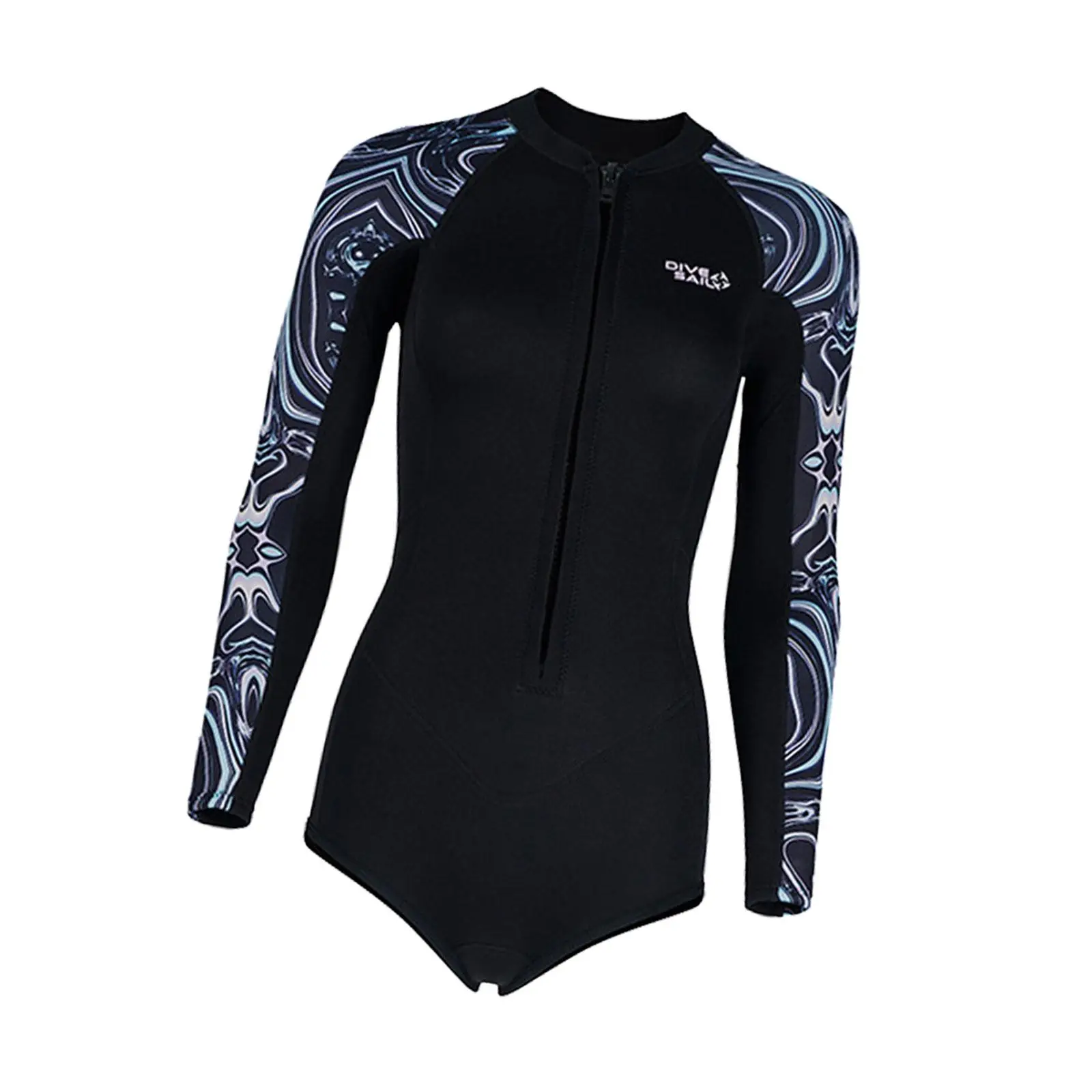 Women Shorty Wetsuit Keep Warm Sun Protection Dive Skins Beachwear Swimsuit