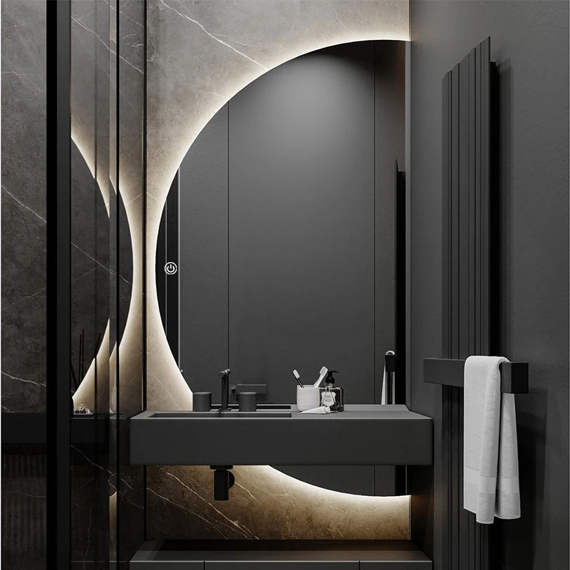 Specchio doccia irregolare nordico trucco di lusso specchio da parete  decorativo in stile moderno decorazione di vanità specchio Chambre bagno -  AliExpress
