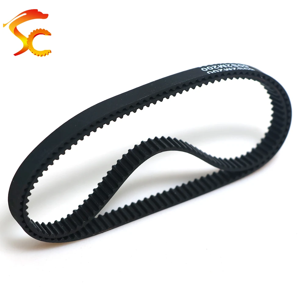 

rubber closed loop timing belt S2M 192 196 198 200 width 6mm 10mm for 3D printer