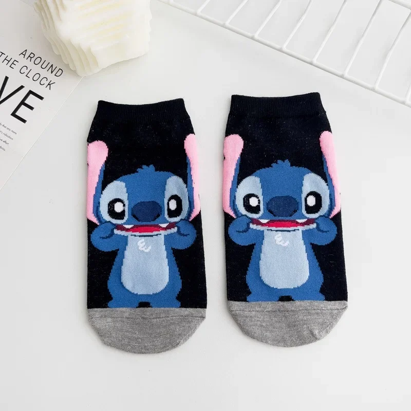Cotton Socks Cartoon Disney Stitch Sock Anime Women Cotton Short Sock Kawaii Boys Girls Socks Children Ankle Socks Girls Christmas Gifts