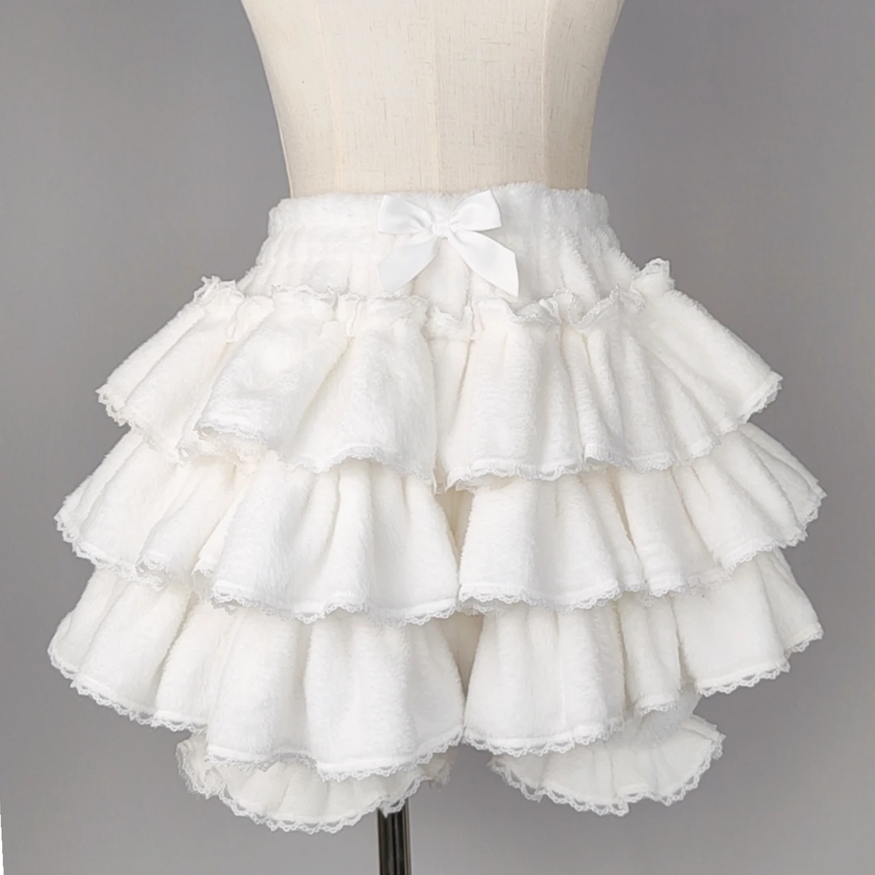 Sweet Girls Pumpkin Pants Lolita Kawaii Autumn Winter Jk Plush Underpants Japanese Ruffles Y2k Women Lantern Shorts Skirts Large