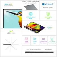 CHUWI MiniBook X 10.51 Inch 2-in-1 Tablet Laptop Intel N100 12GB LPDDR5 512G SSD Windows 11 Laptops Mini Notebook 2K FHD WiFii 6 2