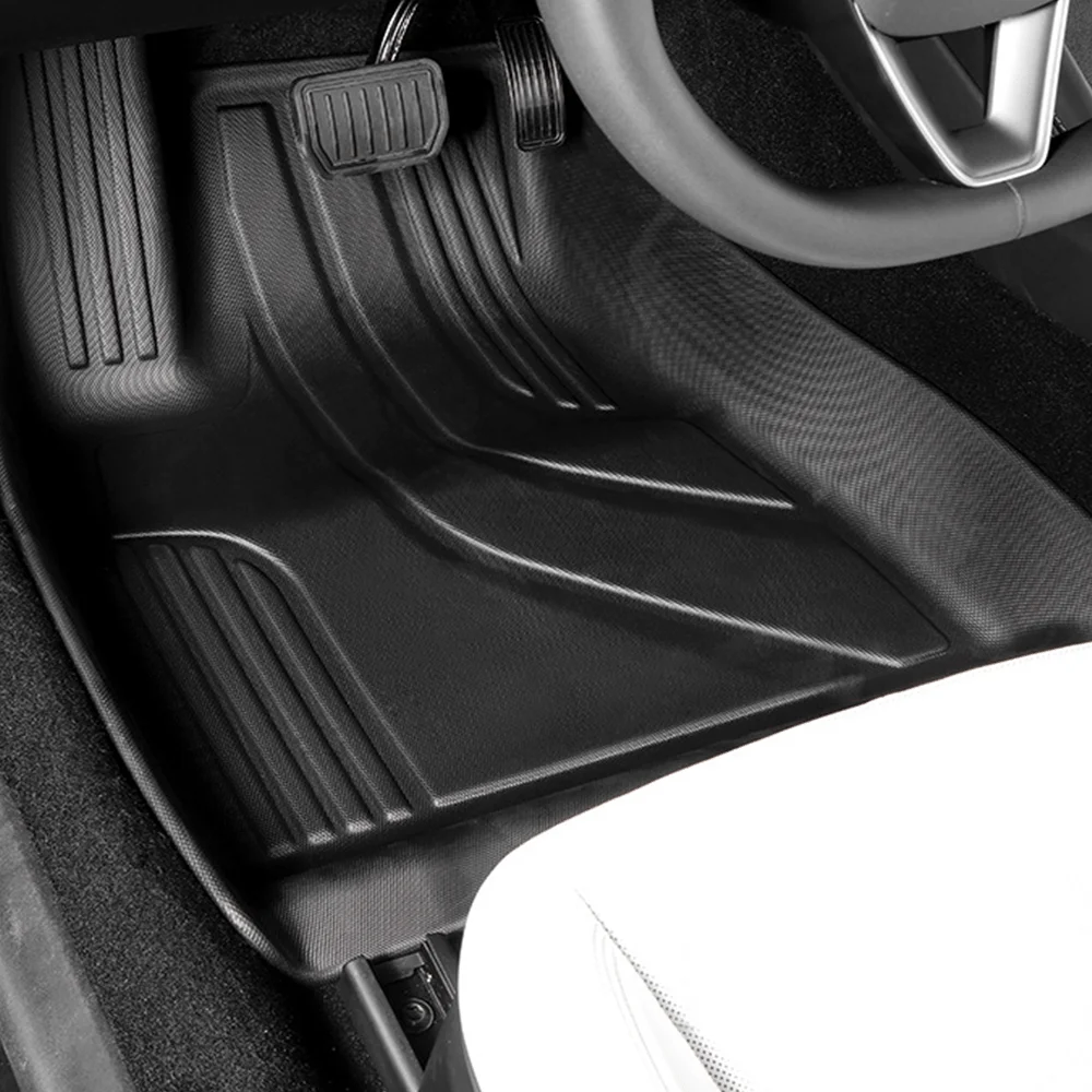 Alfombrillas de TPE aptas para todo tipo de clima para Tesla Model 3 Highland 2024, juego completo de revestimiento de carga y alfombrillas traseras para asiento trasero LHD, nueva generación