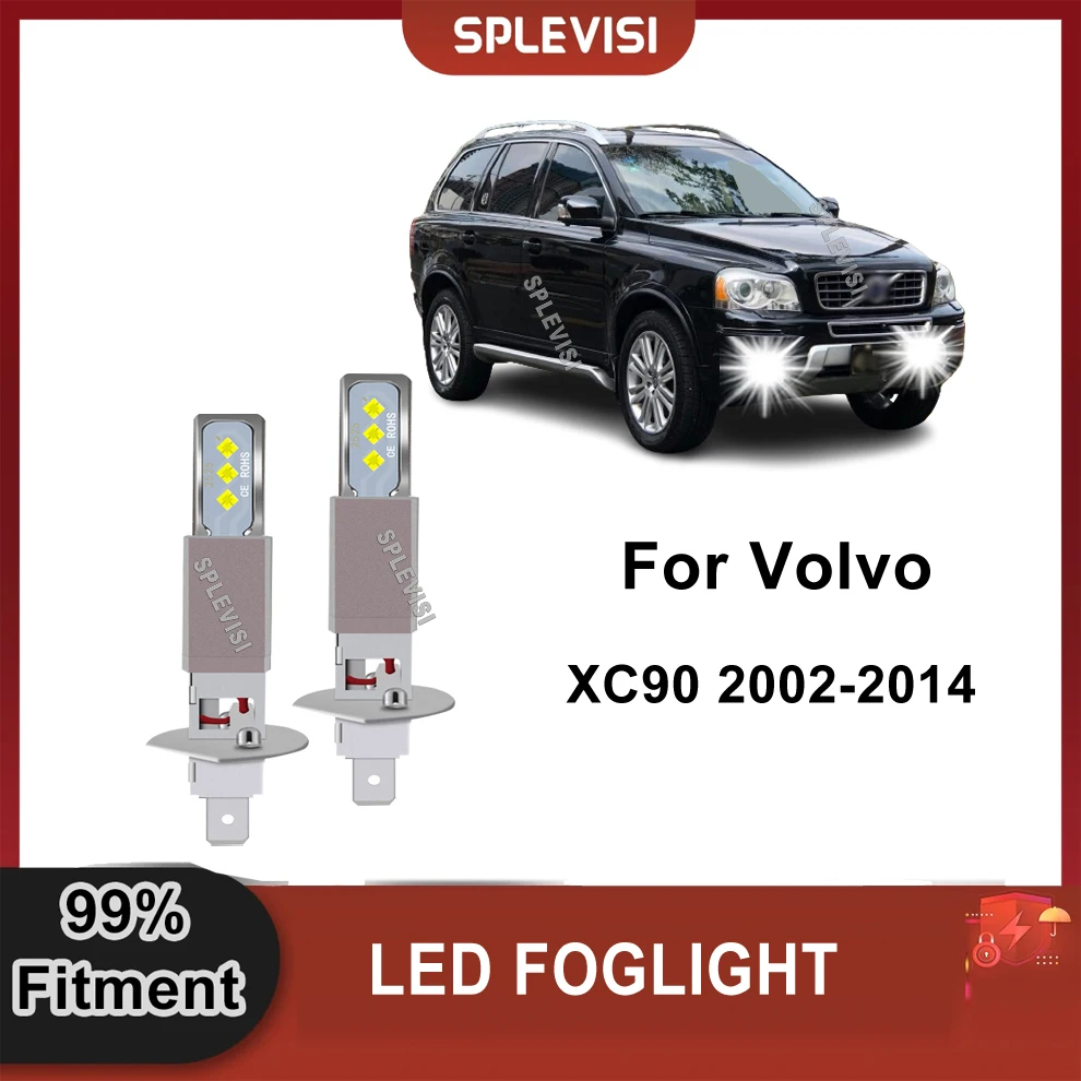 448 자동차 LED 안개등 전구, 2x H1 제논 슈퍼 화이트 전구, 볼보 XC90 2002-2014 로버 75 1999-2005 아우디 A6 C5 2001-2004, 12v 