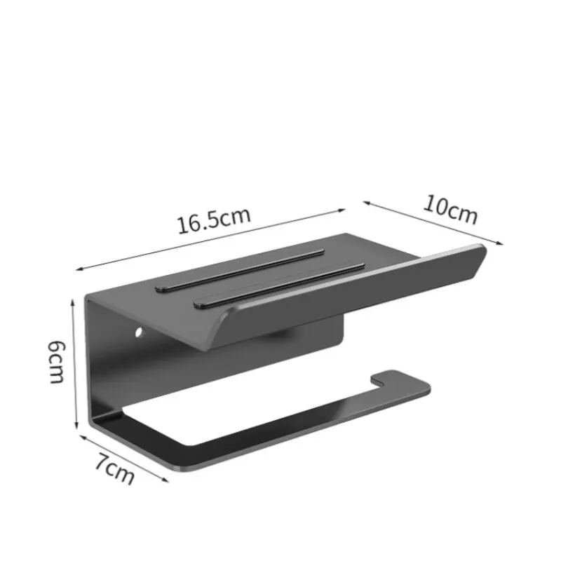 Paper Towel Rack Bathroom Shelf Toilet Paper Roll Put Phone Hanging Rack Wall-mounted Kitchen Storage Wall Shelf