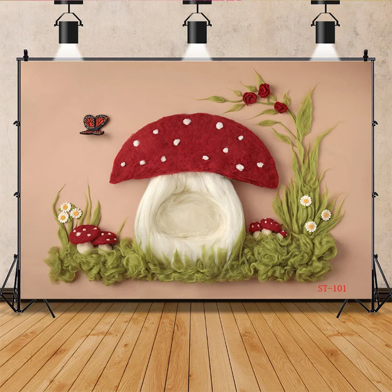 

ZHISUXI Newborn Baby Photography Tree Swing Fur Digital GarlBackdrop Floral Birthday Hundred Days Studio Background XSE-22