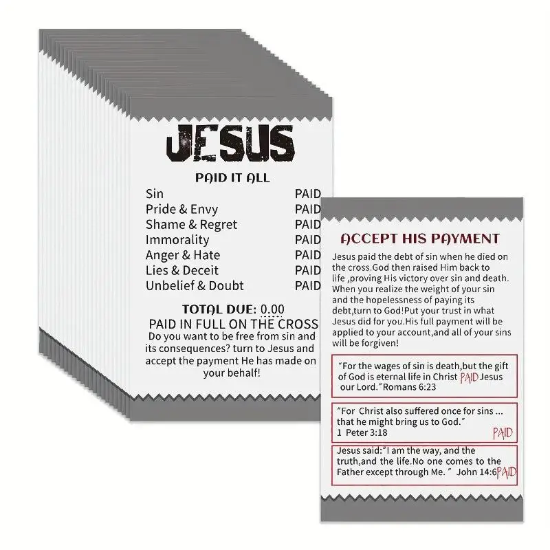 Pocket Little Jesus Bible Christian Tracts Non-Fade Bible Christian Flyer Small Prayer Postcard For Men Women Teens Prayer Gifts