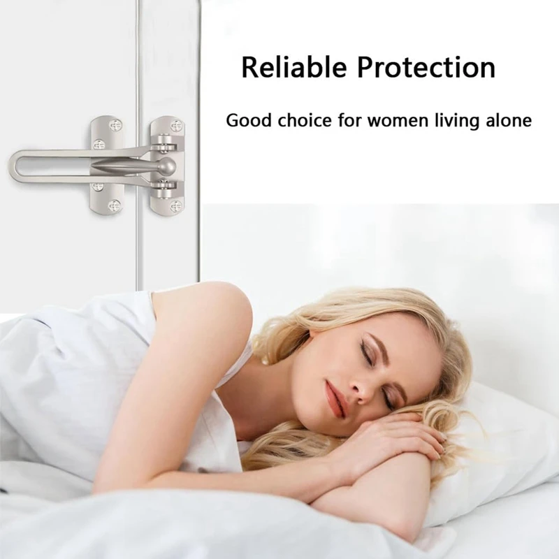 T69C Home Security Door Locks Children's Room Door Locks Security Buckle Thickened Solid Zinc Alloy Night Lock