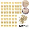 50pcs Mini Brass Furniture Hinges Jewelry Wooden Box Cabinet Door Hinges Furniture Hinges Hardware DIY Crafts Tool - Image 2