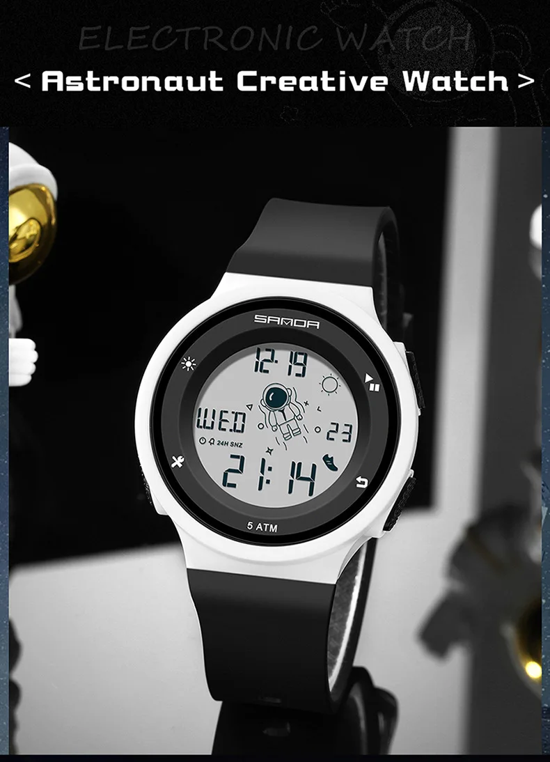 SANDA 2023New Fashion Sport Women's Watches Waterproof Digital Watch For Female Clock 5ATM Waterproof Relogio Feminino 2121