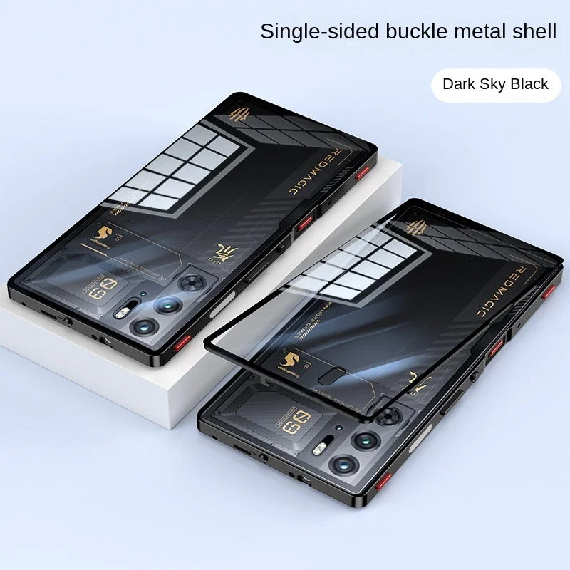 ZTE Nubia Red Magic 9 Pro NX769J Case Metal Bumper with Clear Back