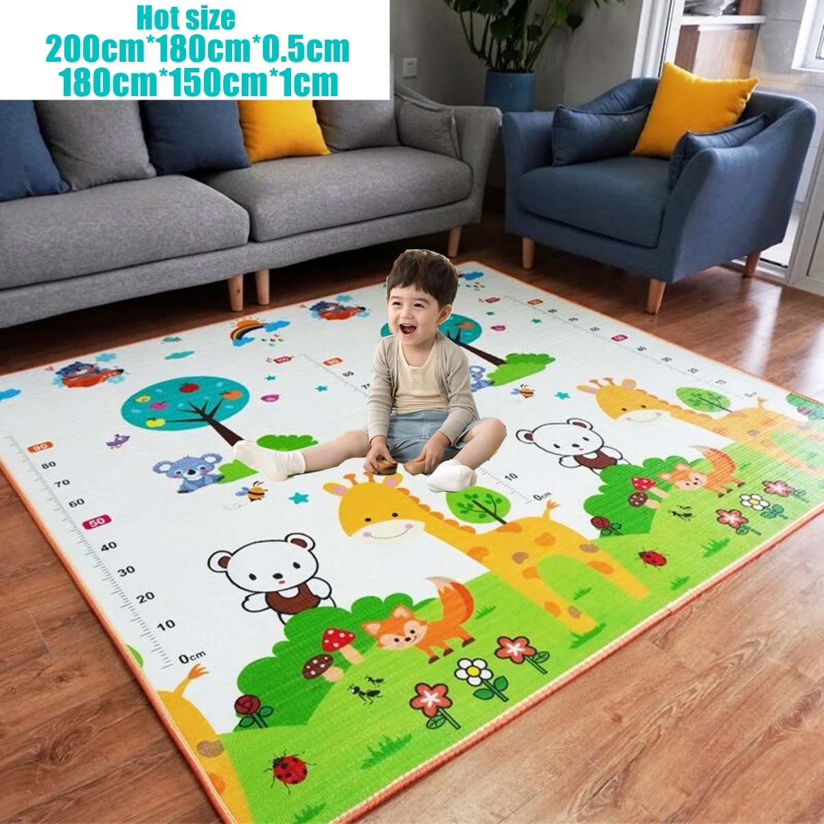 Baby Play Mat Kids Crawling 200x180x2cm Baby Play Mat Play Mat