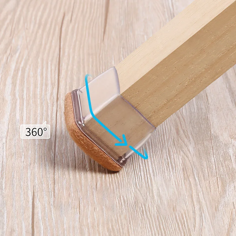 8Pcs Chair Leg Cap Covers Feet Floor Protections Mat For Home Furniture Dining Table Seat Foot Decoration 3