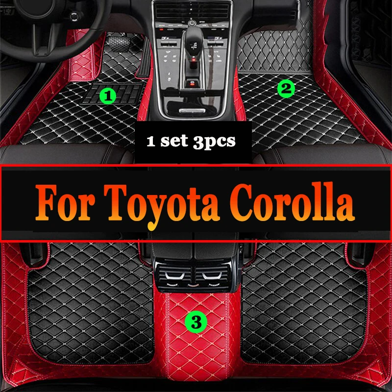 

For Toyota Corolla Hybrid 2024 2023 2022 2021 2020 2019 Car Floor Mats Interior Accessories Leather Waterproof Replacement Cover