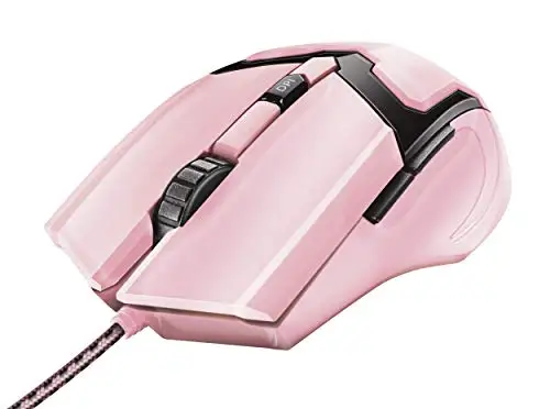 Fiducia Gxt 101P Gav-4800 Dpi Mouse Da Gioco Con 6 Pulsanti E Illuminazione, Rosa