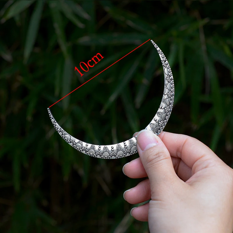 Vintage Celtics Knot Crescent Moon Hair Forks Moon Shape Hairstick Hair Barrette HairClip Elegant Godness Jewelry
