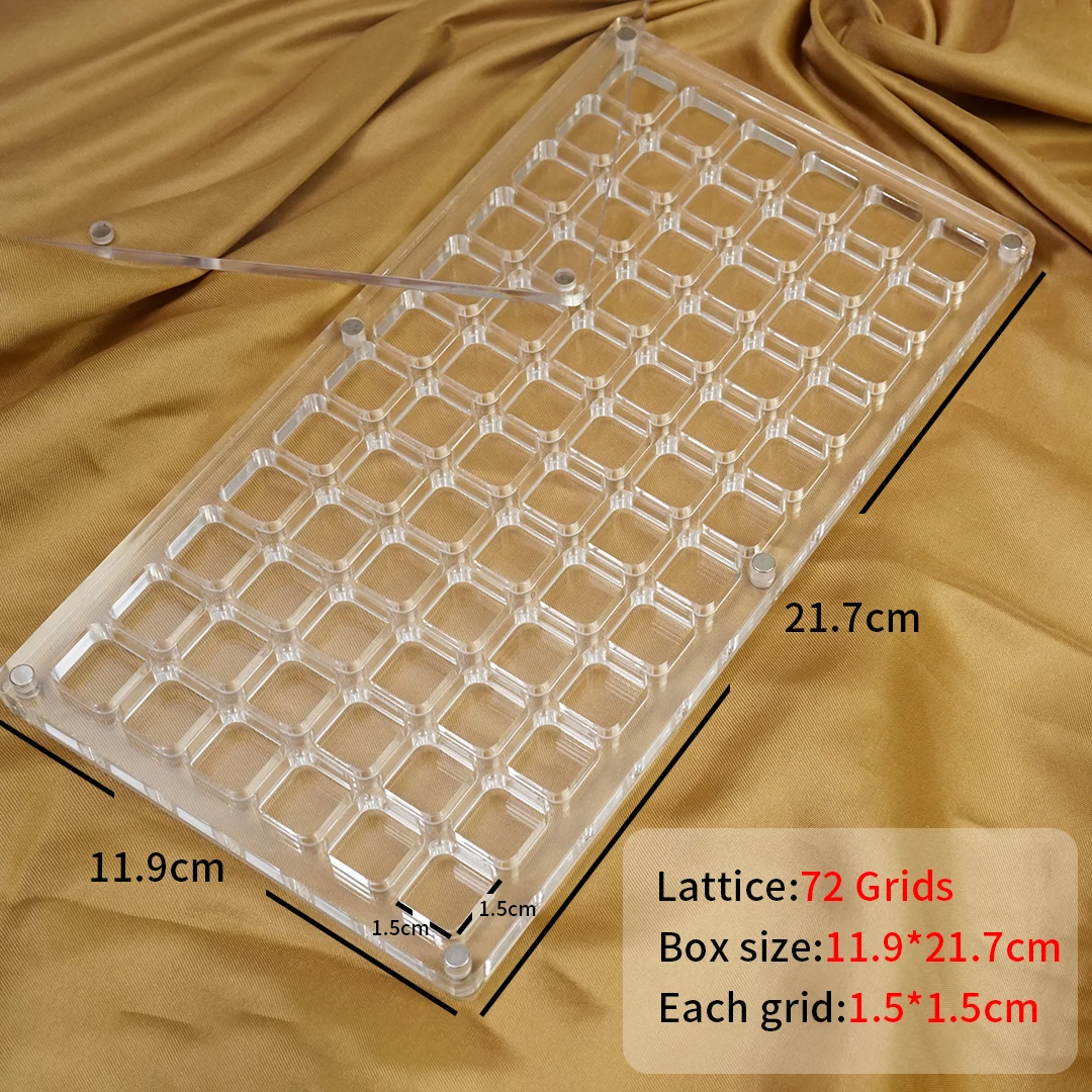 36/64 Grids Nail Storage Box Art DIY Jewellery Transparent Empty Acrylic Charms  Organizer for Nail Charm Rhinestone Magnet Cover - AliExpress