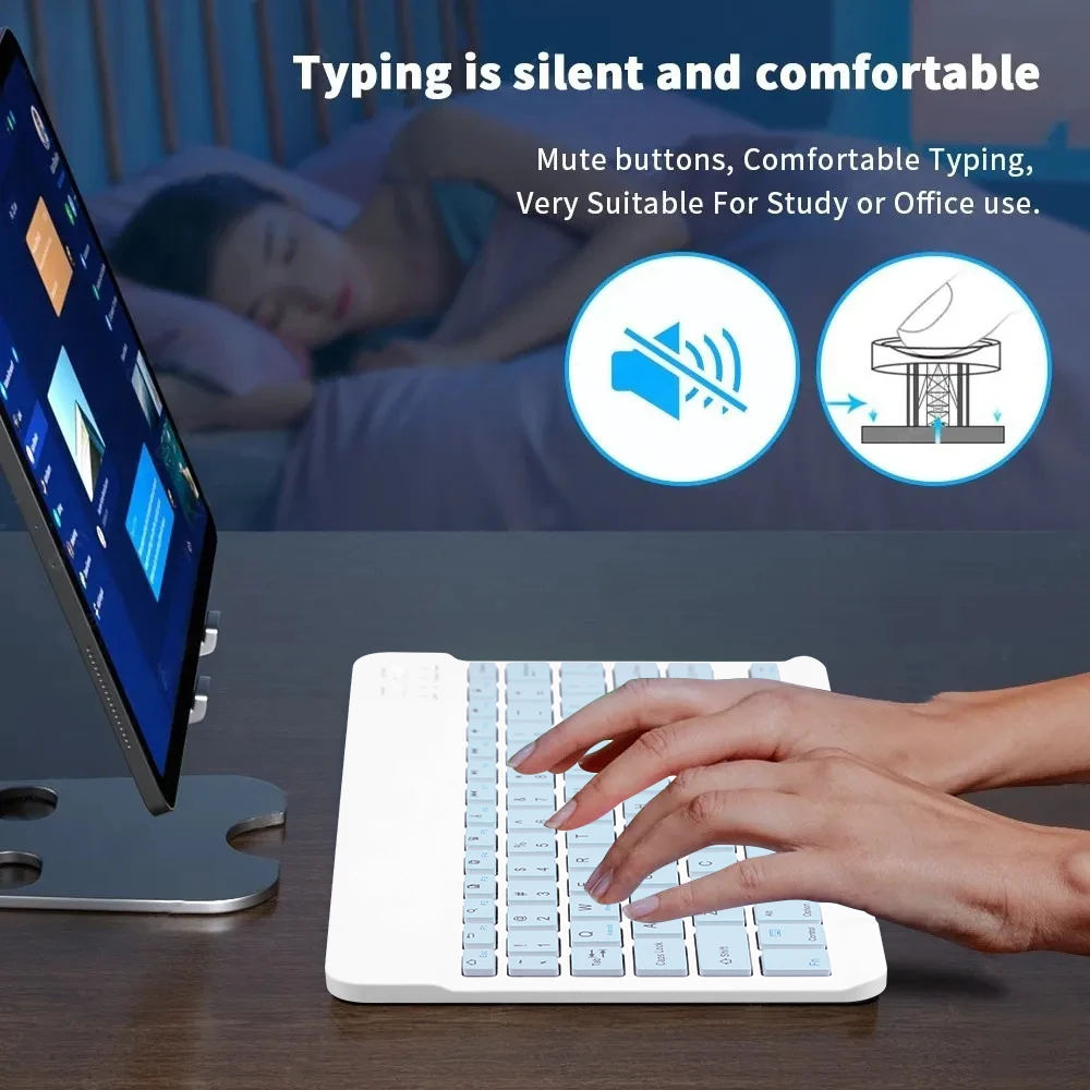 Teclado y mouse Bluetooth para iPad y iPhone, teclado Bluetooth compatible  con iPad/iPad Pro/iPad Air/iPad Mini y otros dispositivos habilitados para