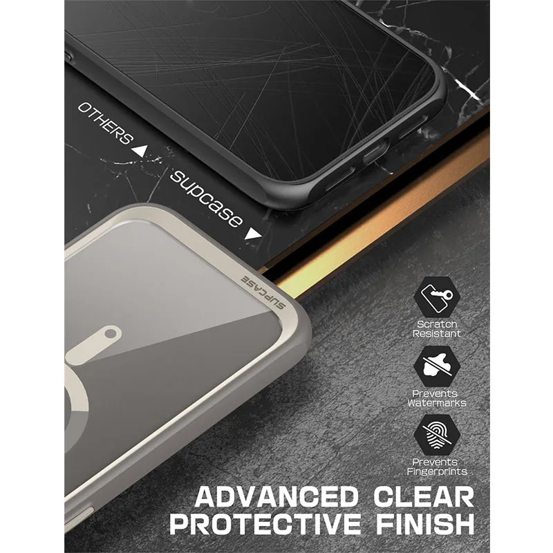 SUPCASE-funda protectora híbrida Premium para iPhone 15 Pro, carcasa transparente de 6,1 pulgadas (2023), serie UB Mag, Compatible con MagSafe