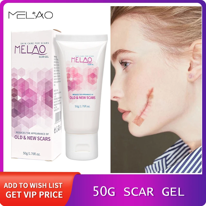 MELAO 50g Acne Scar Removal Cream Repair Stretch Marks Gel Remove Burn Scars Surgical Scar