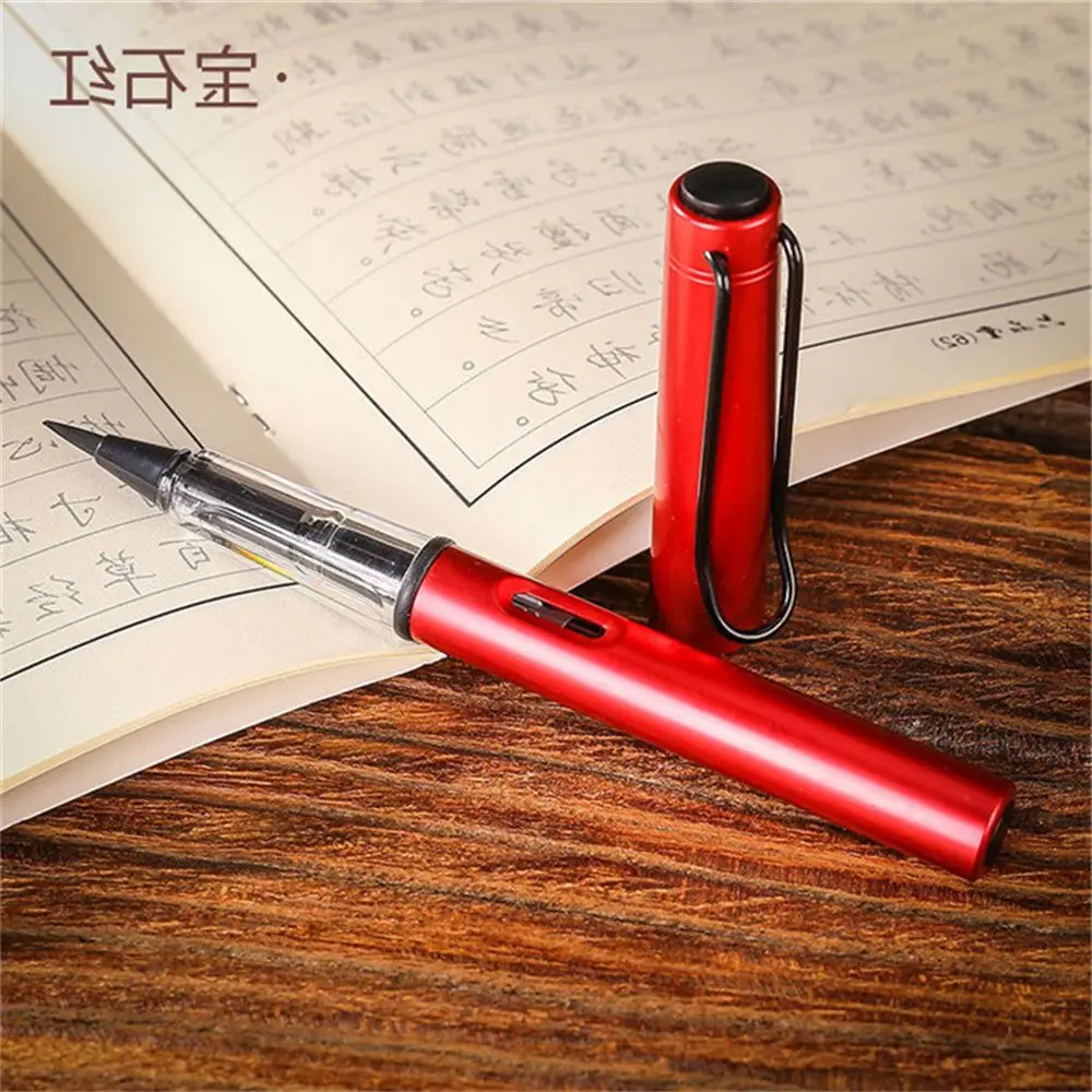 

Metal Red Calligraphy Pen Soft Hair Writing Brush Watercolor Paintbrush Artist Drawing Tool School Office Supply Stationery