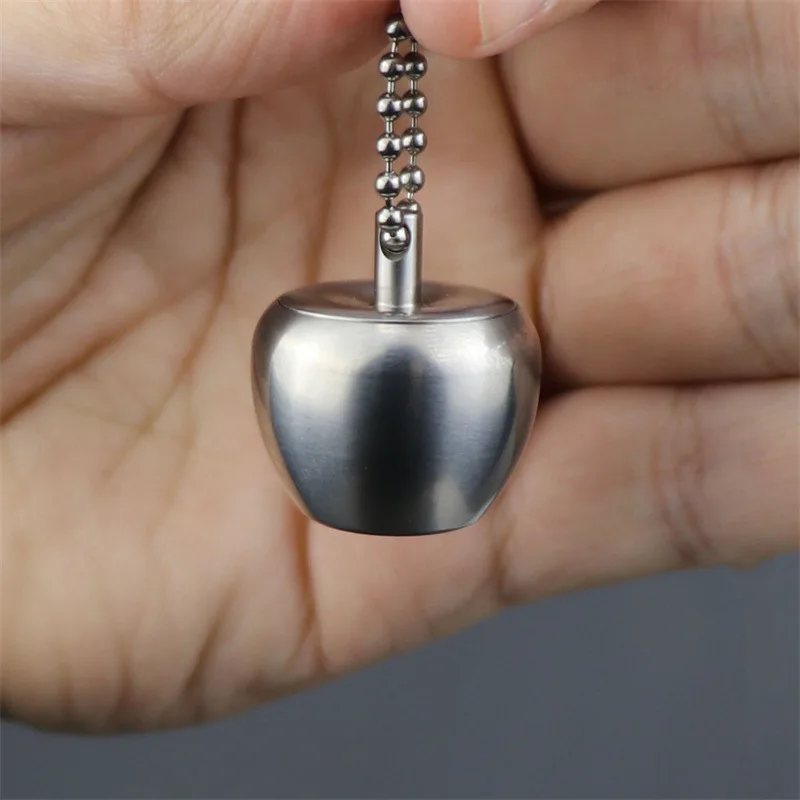 

Titanium Alloy Apple Shaped Small Medicine Box Waterproof Moisture-proof Sealed Bottle Portable Medicine Bottle