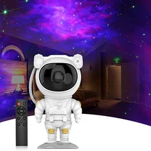

Astronaut Star Galaxy Starry Sky LED Projector Lamp Rotating Night Light Colorful Nebula Cloud Lamp Atmospher Bedroom Anime Lamp