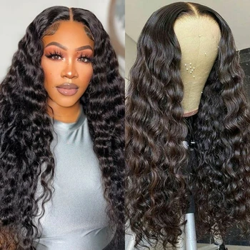 Alja Beauty Onda profunda peruca frontal cabelo humano