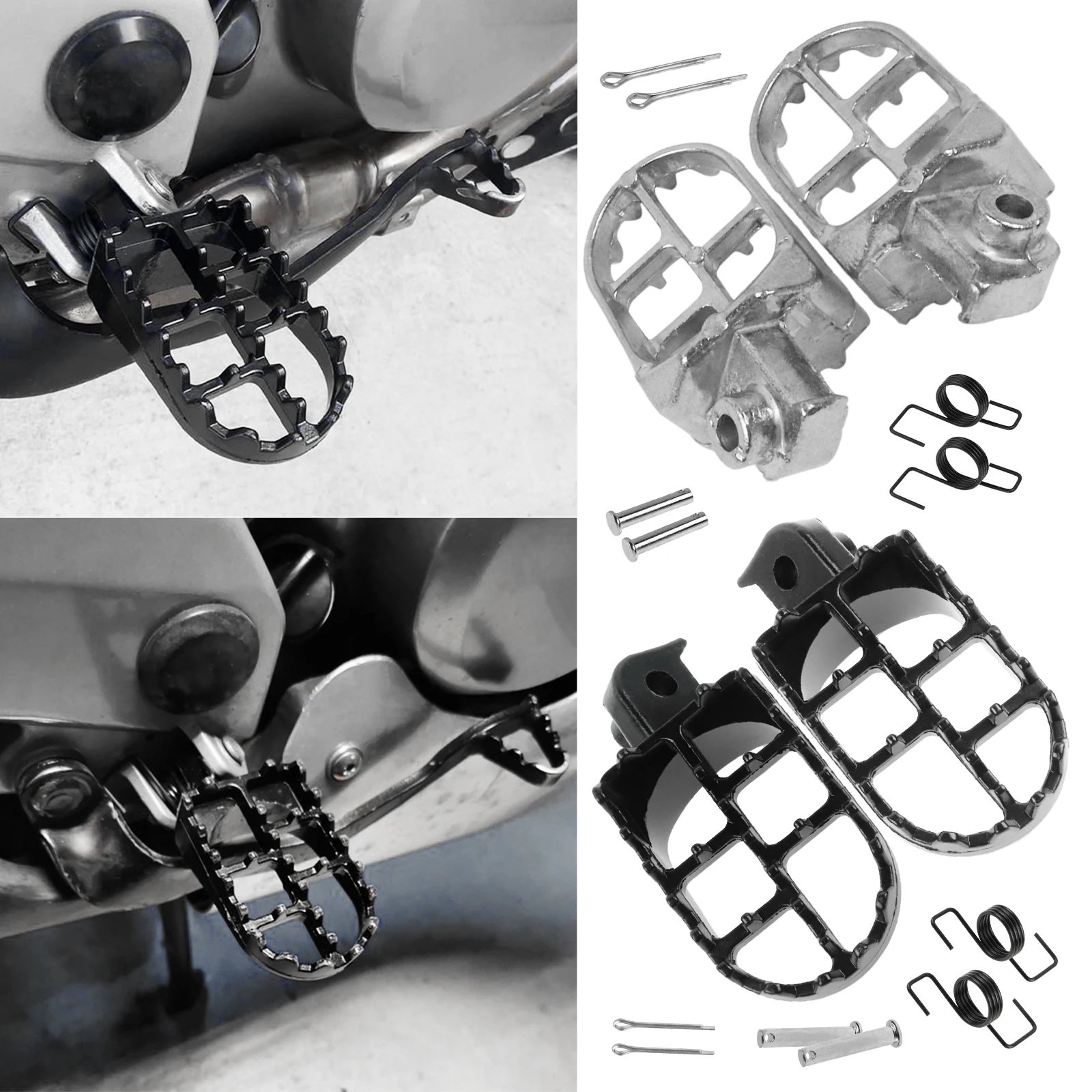 thumbnail image 2 of Footrest Footpegs Assembly, Dirt Bike Foot Pegs For XR50 XR50R XR70 XR70R XR80R 2 of 12
