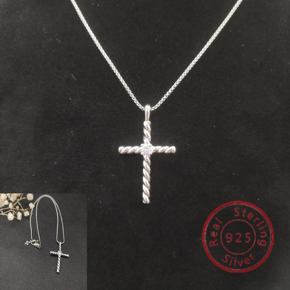 

mens Necklace dy pendant necklace DY Jewlery silver Retro cross Vintage luxury Jewelry Chains for men designer Necklaces birthda