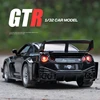 1:32 Skyline Ares Nissan GTR CSR2 Alloy Sports Car Model Diecast Metal Racing Car Model Simulation Sound and Light Kids Toy Gift 2