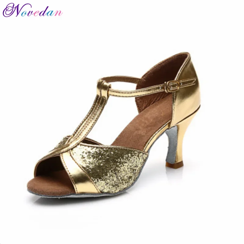 Ballroom Tango Latin Dance Shoes For Women Latin Salsa Dance Boots Paty Samba Kizomba Shoes Silver Gold Black dance shoes