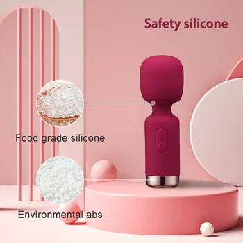 Mini Vibrator with Female Clitoris Stimulator Sex Toys for Womans AV Magic Wand for Adult 18 Masturbator Siliconen Dildo Erotic 3