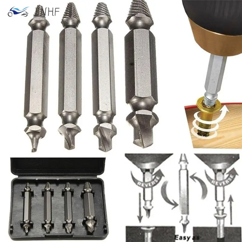 

4PCS Broken Damaged Remover Speed Out Screw Extractor Drill with Box Bits Tool