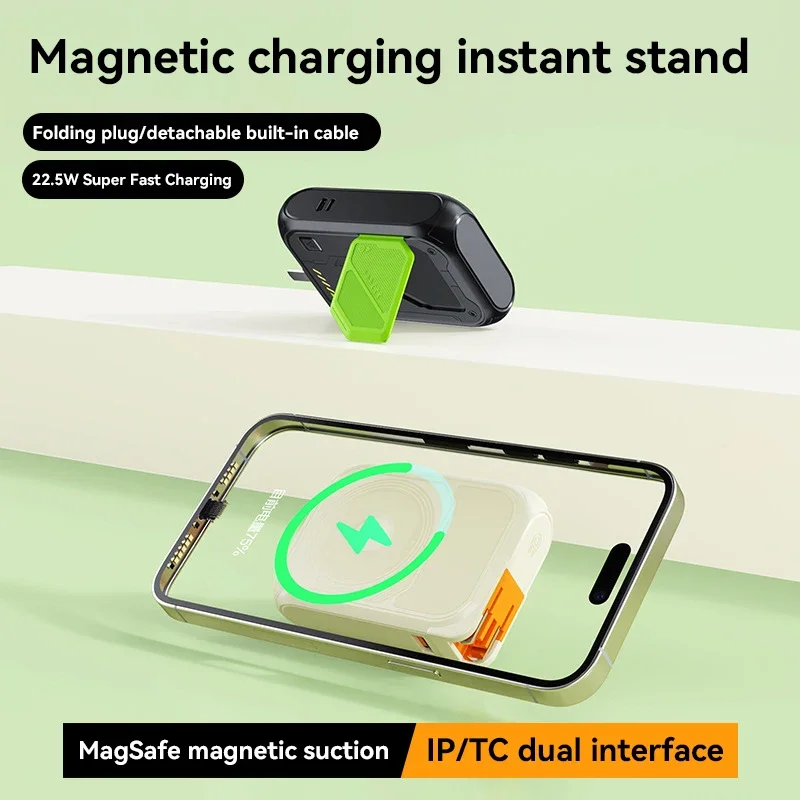 Xiaomi PD22.5W Magsafe Power Bank 100000mAh With Plug and Phone Holder 4-in-1 Multifunctional Wireless Fast Charging Powerbank 4