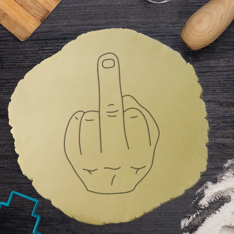 Cookie Cutter Middle Finger Cookie Cutter Fun Biscuit Dick Mold Fondant Cake Decoration Moulds Kitchen DIY Baking Party Tools
