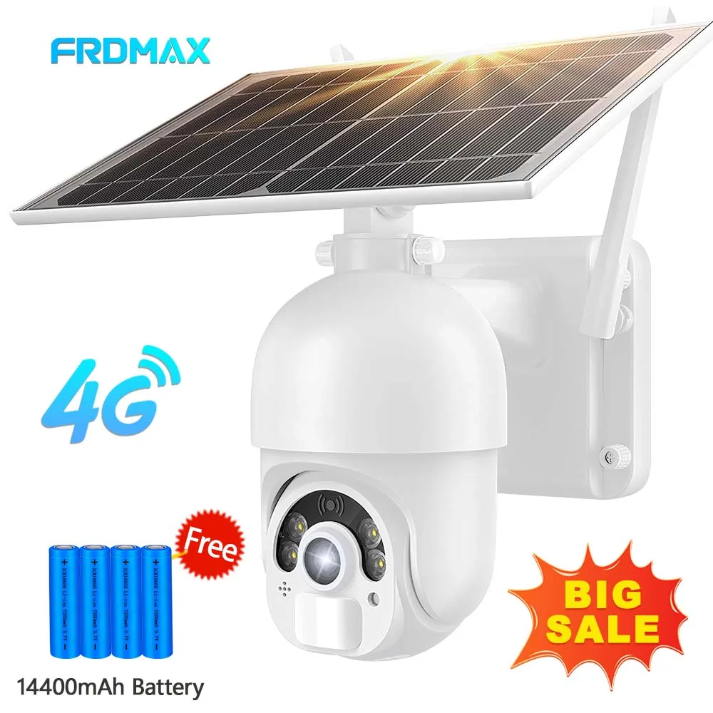 

WiFi Solar Camera Outdoor 4G SIM IP Cam 1080P HD 4X Zoom Home Security Camera Motion Detection Battery CCTV Video Surveillance