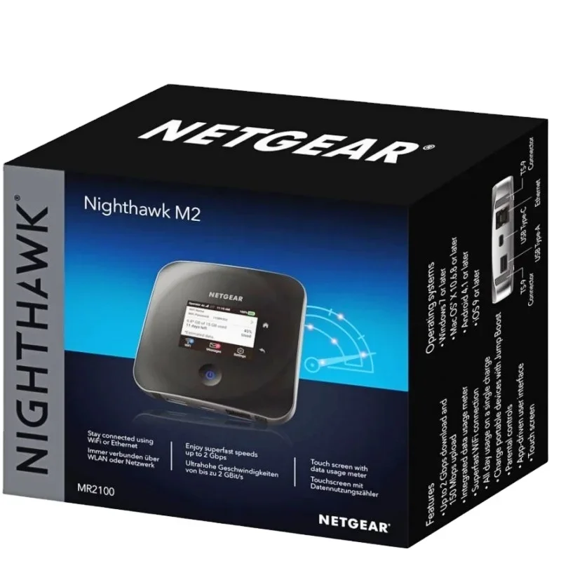 Sbloccato Netgear Nighthawk Wifi M2 Mr2100 2Gbps Cat20 Lte Router Wireless 4G Wifi Router Esterno Mobile Per Hotspot 4G 5G